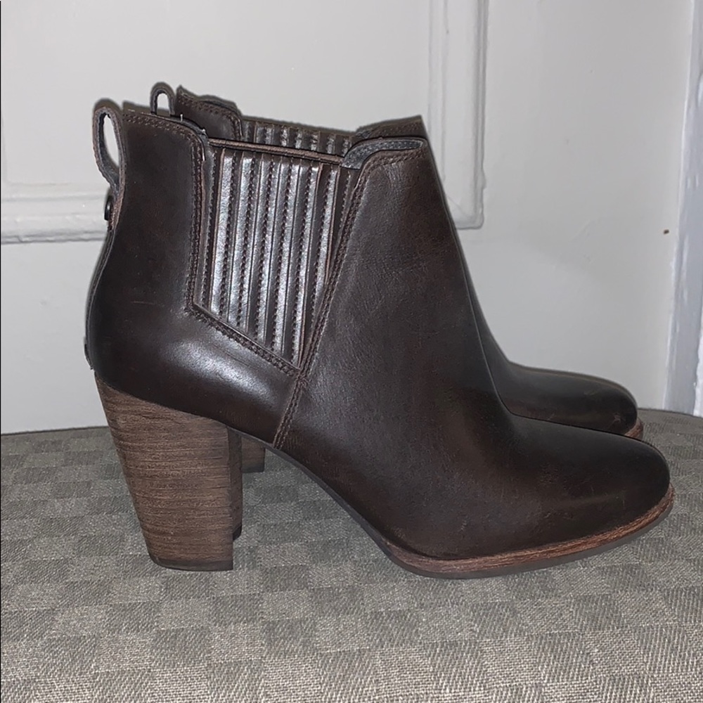 Brown Leather UGG Booties